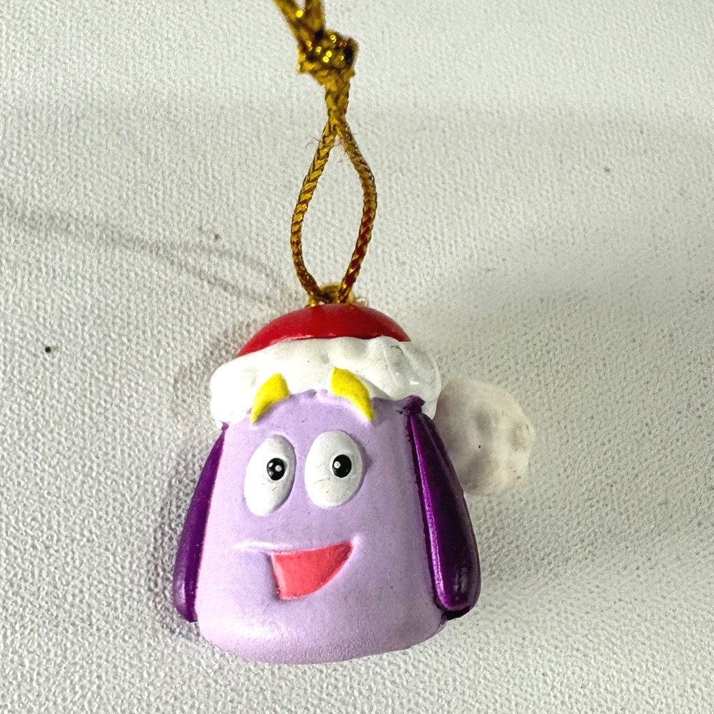 Dora the Explorer Backpack Christmas Ornament Santa Hat Purple Nick Jr Holiday